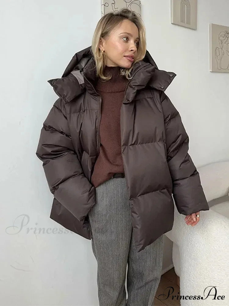 Burgundy Red Warm Cotton Coat