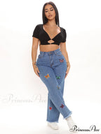 Butterfly Detail Graceful White Bandeau Top