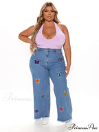 Butterfly Detail Graceful White Bandeau Top