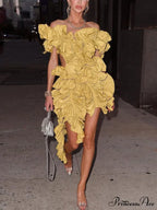 Butterfly Short Sleeve Trendy Bodycon Mini Dress