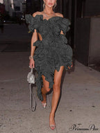 Butterfly Short Sleeve Trendy Bodycon Mini Dress