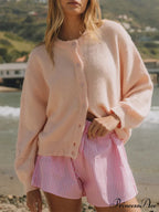 Button Down Airy Knit Cardigan