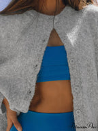 Button Down Airy Knit Cardigan