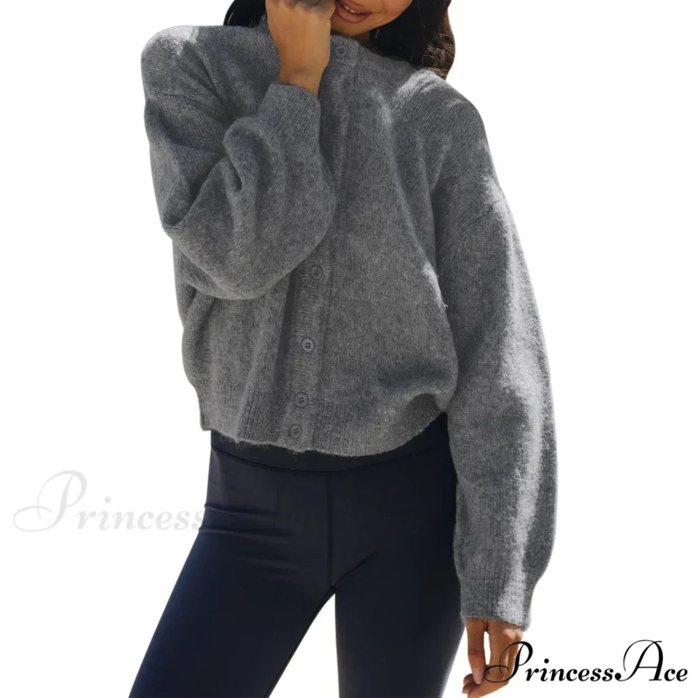 Button Down Airy Knit Cardigan