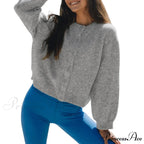 Button Down Airy Knit Cardigan