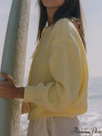 Button Down Airy Knit Cardigan