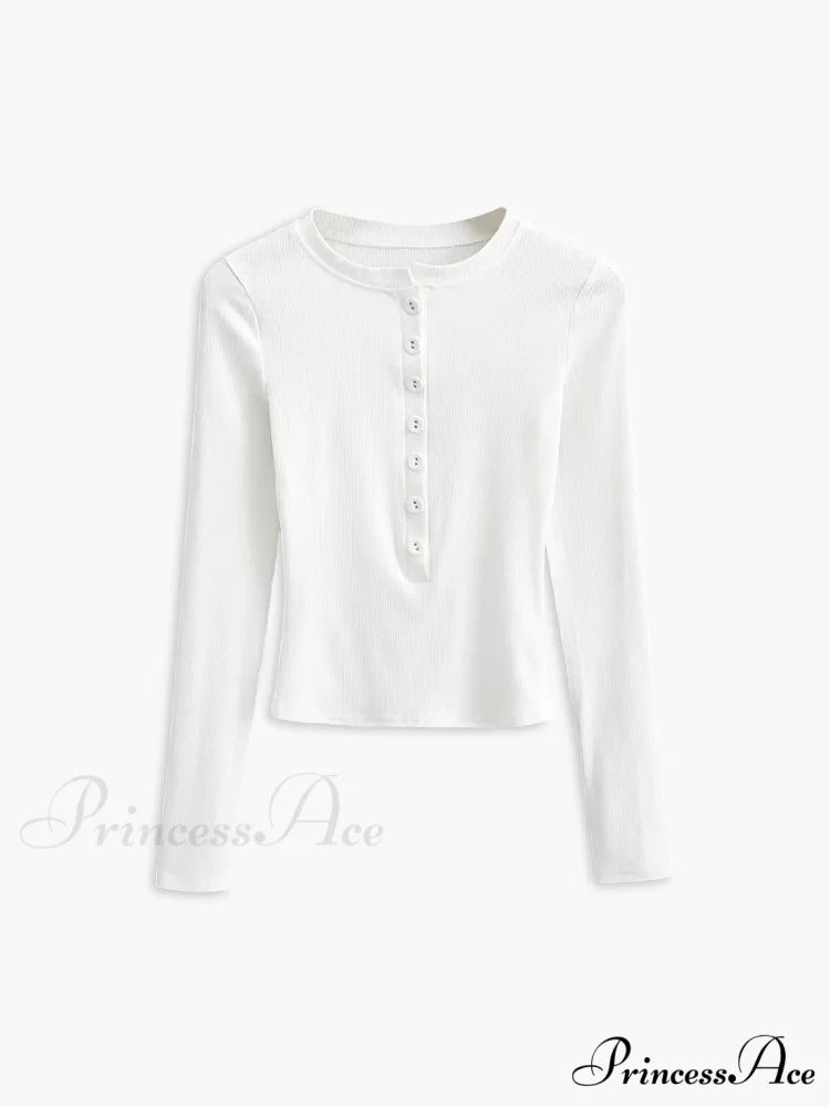 Button Down Long Trendy Sleeve Crop Shirt