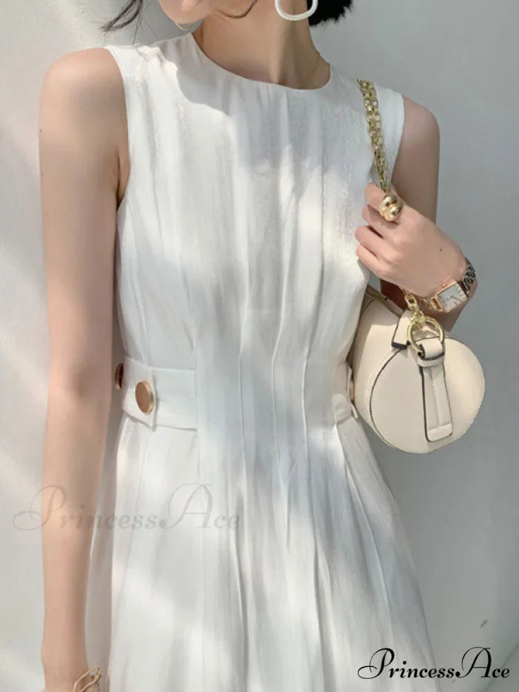 Button Embellished Long Trendy Sleeve Midi Dress