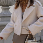 Button Patchwork Basic Style Coat