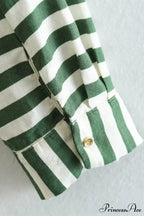 Button-Up Arm Pocket V-neck Roll-up Top