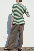 Button-Up Arm Pocket V-neck Roll-up Top