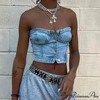 Button-Up Gathered Crop Top