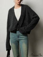 Buttoned Charming Slouchy Cardigan