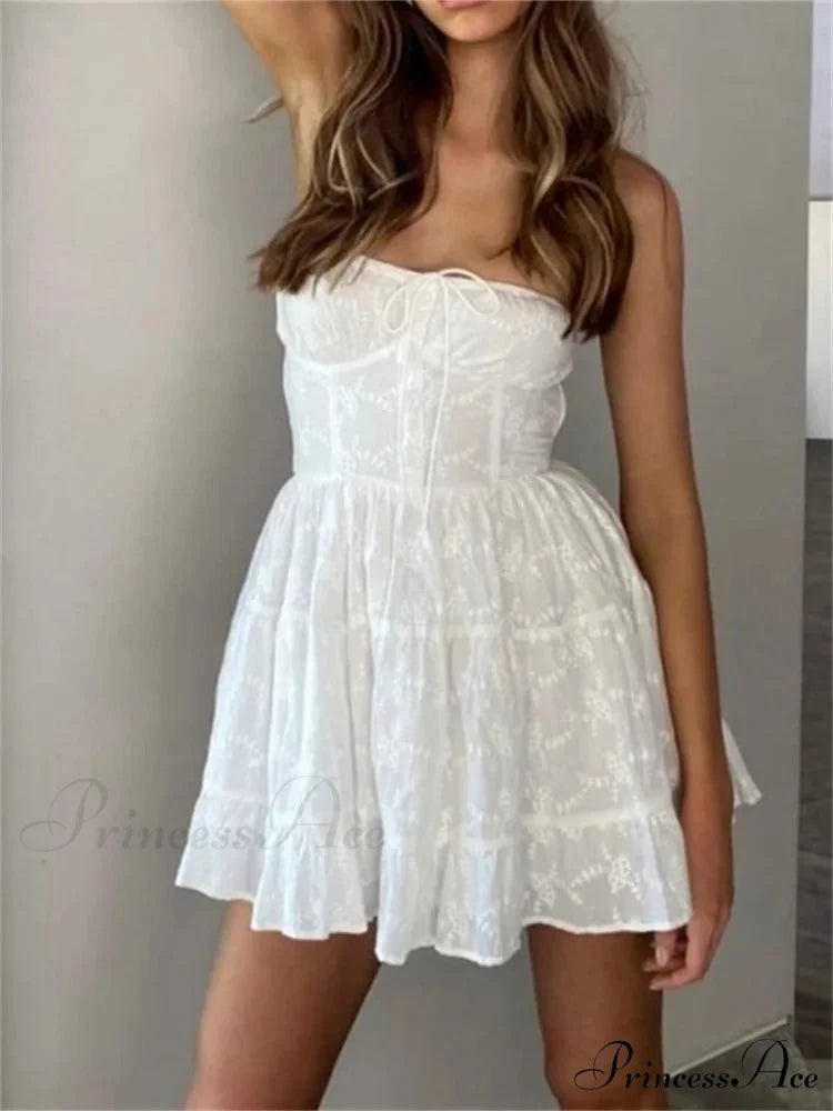 Buttoned Sleeveless Flared Mini Dress