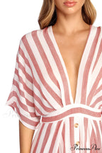 Buttoned Up Stylish In Stripes Dress