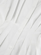 French Chic Long Sleeve Waist-Tied Blouse