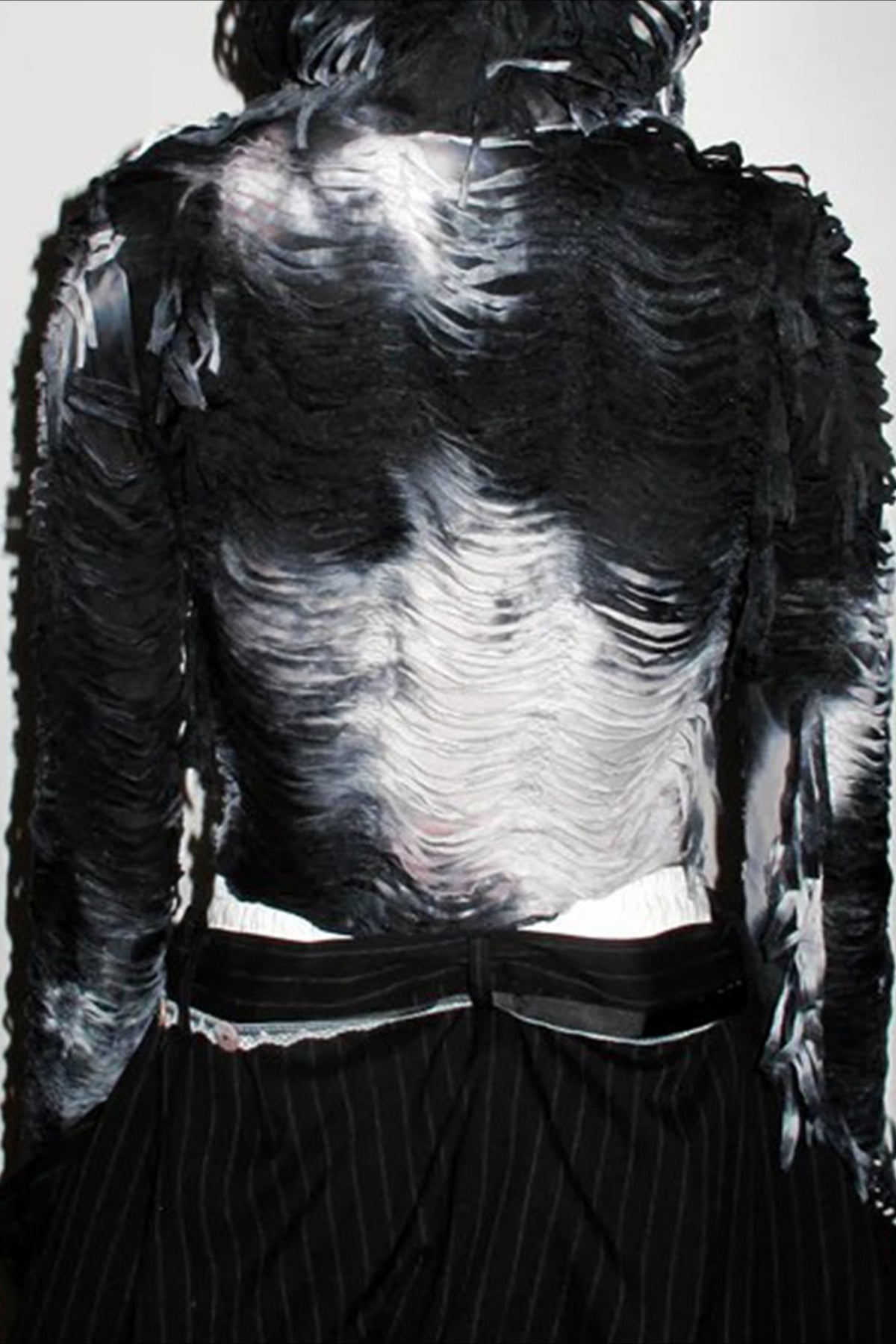 Ruched Distressed Hooded T-Shirt