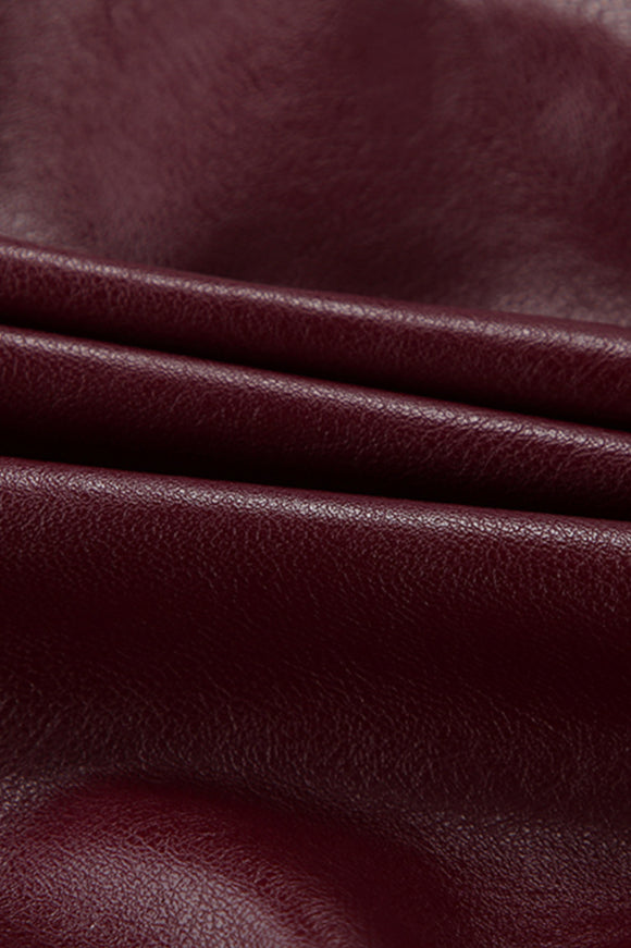 Burgundy Vintage Biker Coat