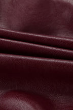 Burgundy Vintage Biker Coat