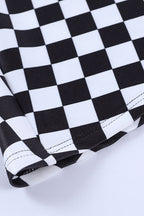 Houndstooth Patchwork Gothic Skirt