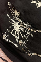 Asymmetrical Ruched Skull T-Shirt