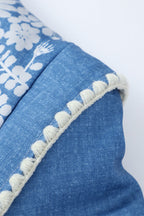 Blue Floral Cotton Coat