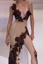 Deep V Halter Bodycon Mini Dress