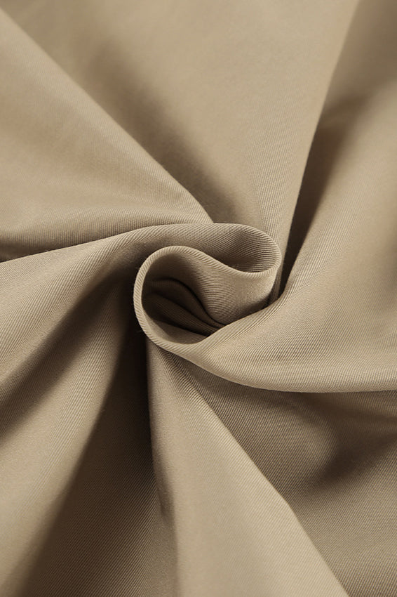 Khaki Biker Loose Fit Coat