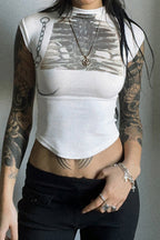 Skeleton Print Slim Fit T-shirt