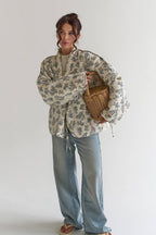 Casual Floral Padded Coat