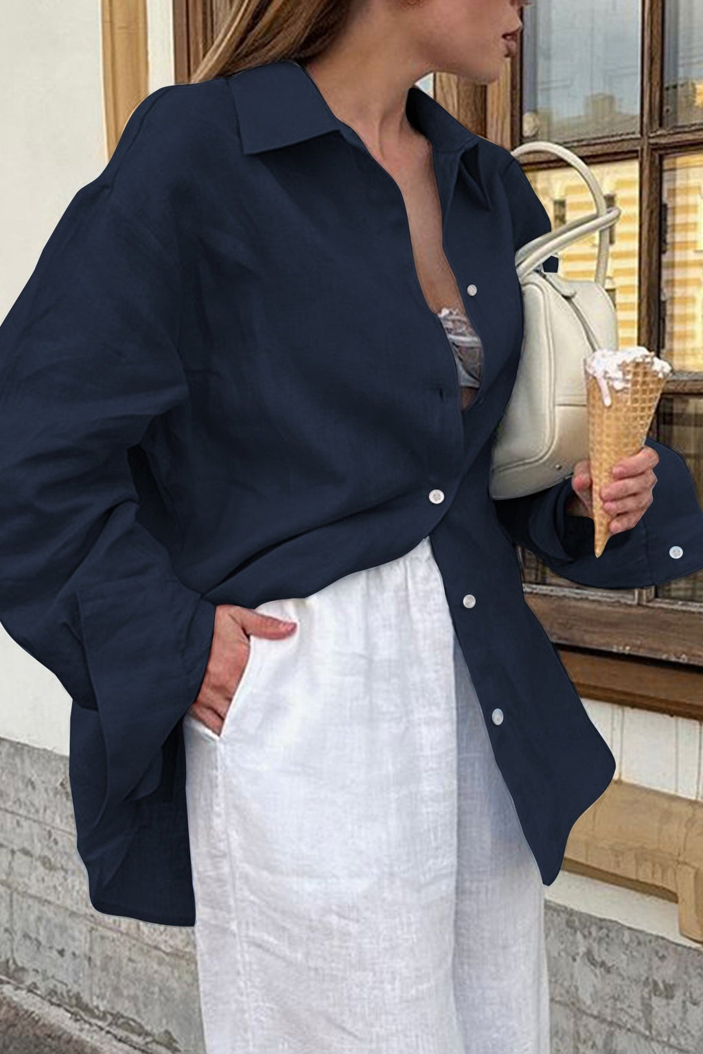 Long Sleeve Resort Style Blouse