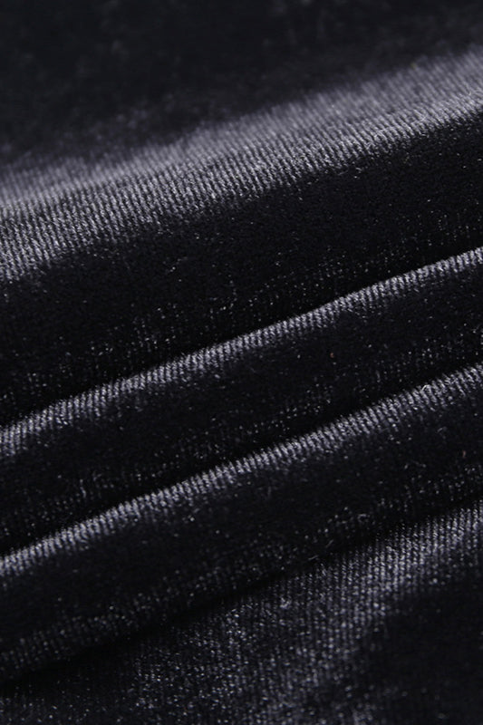 Mesh Lace Flared Sleeve Knit Top