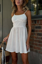 A Line Backless Boho Dress