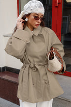 British Style Khaki Trench Jacket