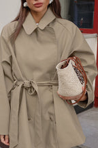 British Style Khaki Trench Jacket