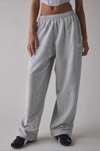 Elastic Waist Loose Fit Casual Pants