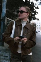 Vintage Leather Moto Jacket