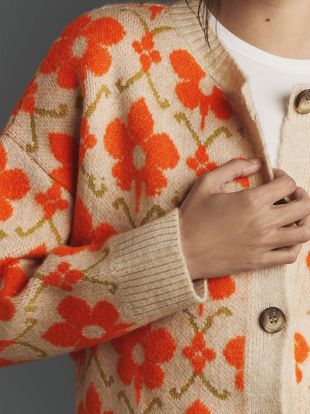 Long Sleeve Jacquard Cardigan