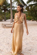 Casual Vacation Solid Boho Dress