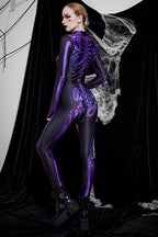 Gothic Street Print Long Sleeve Top Pants Two Pieces Set