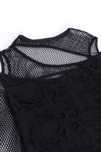 Gothic Mesh Long Sleeve Knit Top