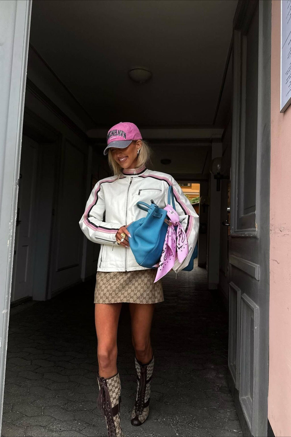 Colorblock Panel Faux Leather Coat