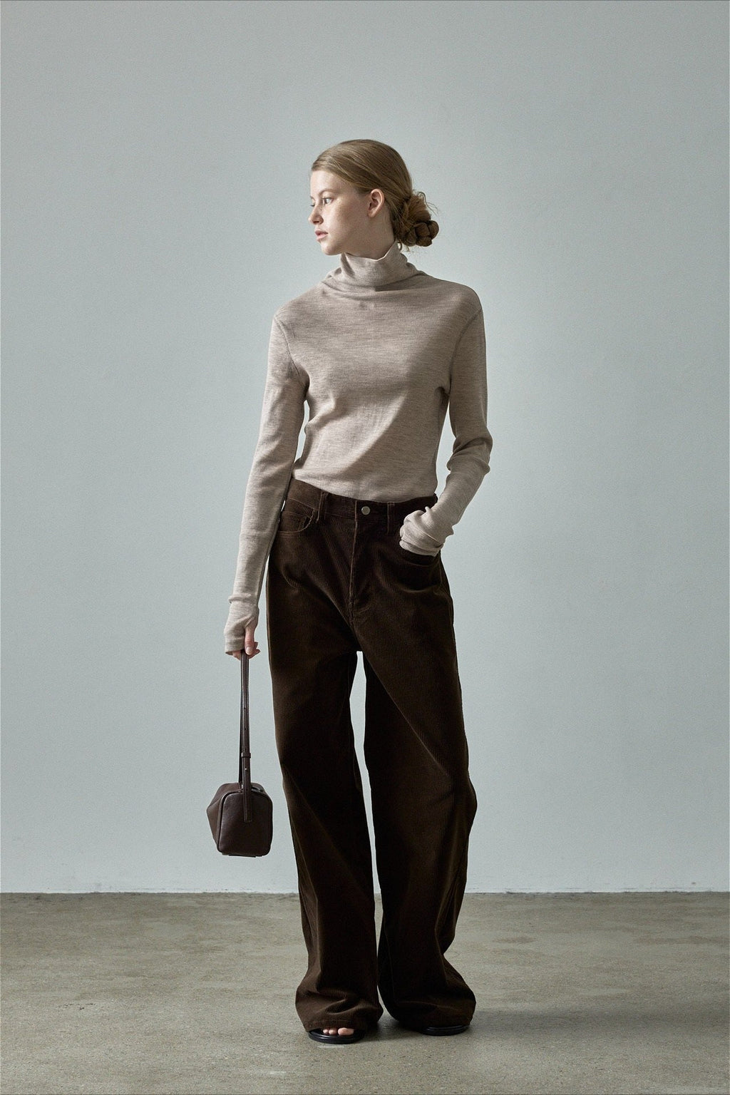 Corduroy High Waist Wide Leg Pants