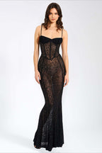 Halloween Sexy Leopard Print Sheer Sleeveless Dress