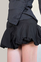 Button Detail High Waist Tulip Skirt
