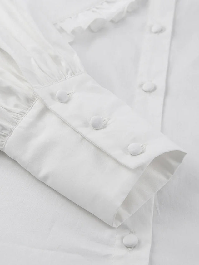 Loose Cotton Babydoll Blouse