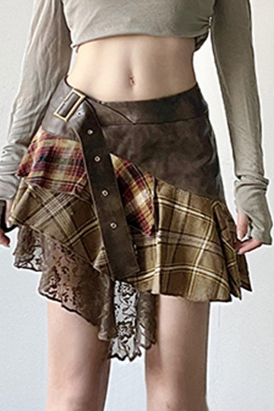 Wasteland Lace Asymmetrical Skirt