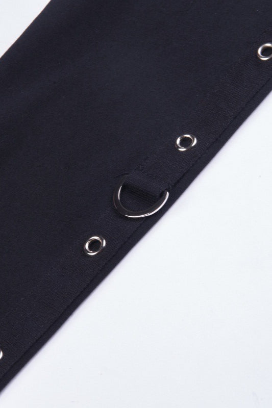 Punk Mesh Crop Hoodie