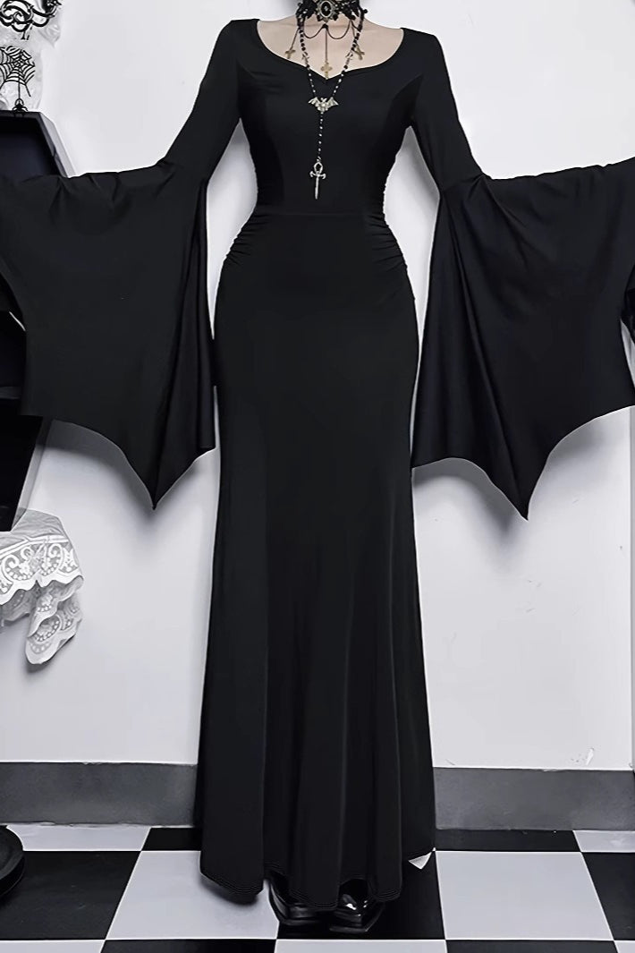 Halloween Gothic Punk Batwing Mermaid Dress