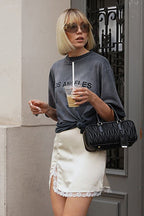 Lace-Trim A-Line Mini Skirt